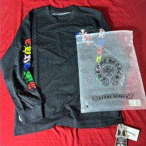 Chrome Hearts Black and Red Graphic Tee